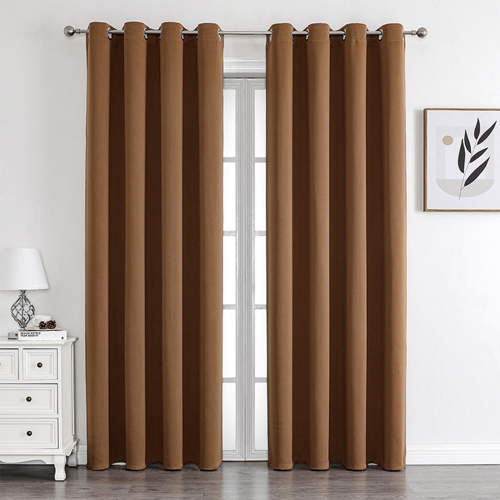 Rideaux occultants pour salon isolants thermiques 2 panneaux