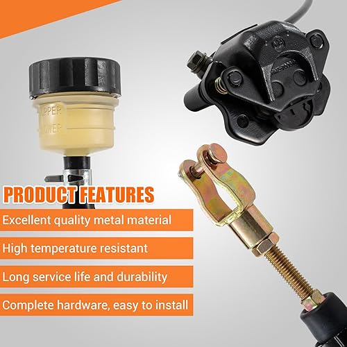 Miniatura 6 de Ensamblaje de freno de disco trasero Pinza de cilindro maestro, pinza de sistema de freno de disco hidráulico, ATV Quad para 150cc 200cc 250cc Dirt