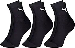 Kit 3 Pares de Meia Puma Cano Médio Algodão Penteado com Tecido Respirável Esportiva Masculina Adulto