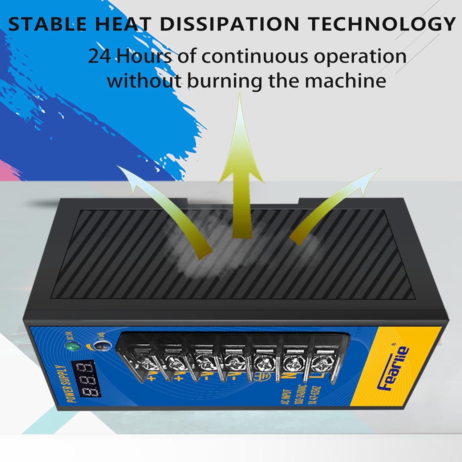 Industrial Switching Power Supply 24V 4.2A 100W,DIN Rail, AC 110V-240V to DC 24V Converter, for 3D Printer, Motor, LED, CCTV, PLC - High Efficiency, Overload Protection