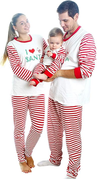 Pijama de família combinando para dormir, conjunto de pijamas de Natal para  a família Cocohot combinando para crianças, mãe e pai, listras vermelhas,  roupa de dormir : Amazon.com.br: Moda