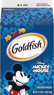 Goldfish Disney Mickey Mouse Cheddar Crackers, Snack Crackers, 27.3 oz carton