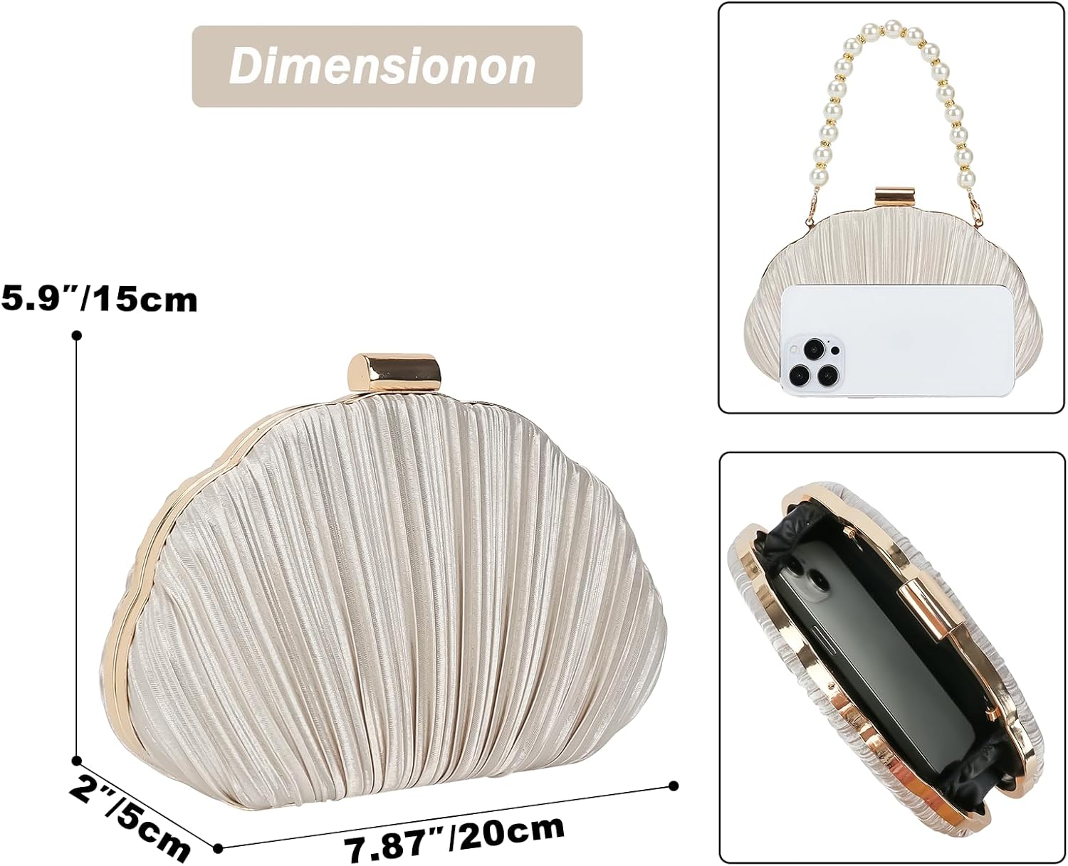 DA BODAN Fashion Womens Jane Satin Diamante Clutch Rhinestone Evening Bridal Prom Party Handbag Crossbody Purse Chain Bag