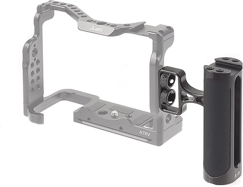 Miniatura 7 de Hersmay Mini empuñadura lateral para cámara con estabilizador de tornillos de 14 "-20 con tornillo de montaje estilo ARRI y soporte de zapata fría