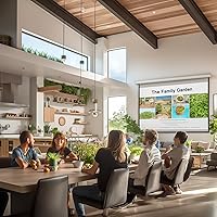 Vista 3 de 110" Motorized Projector Screen, Electric 16:9 Projector Screen with Remote Control, Indoor/Outdoor HD Movie Screen, Wall/Ceiling Mounted, Perfect