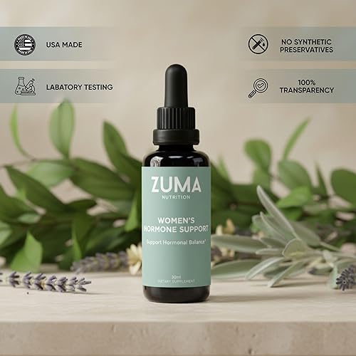 Miniatura 4 de Zuma Nutrition Tónico para mujer, líquido de hierbas veganas con nutrientes a base de plantas para el bienestar diario de las mujeres, tintura