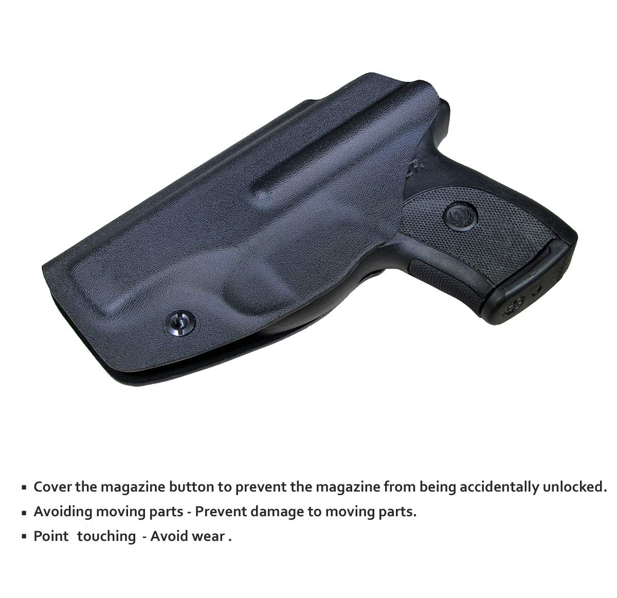 PoLe.Craft IWB Tactical KYDEX Gun Holster Custom Fits: Ruger LC9 / LC9S / Ruger LC380 / Ruger EC9S Funda Pistola Case Inside Concealed Carry Holster Guns Accessories