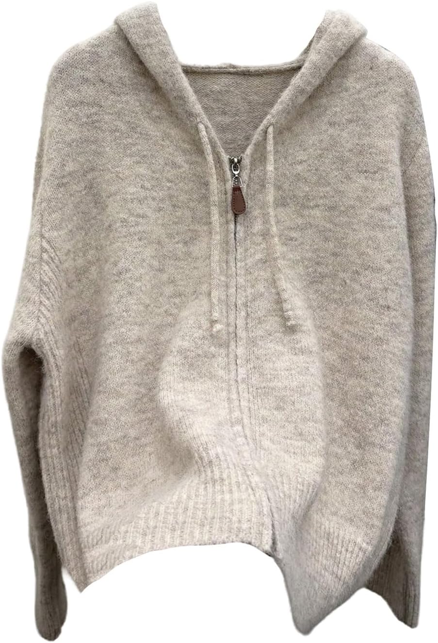 SOLY HUX Women's Hooded Zip Up Cardigan Lightweight Long Sleeve Knit Sweater Jacket Outerwear - Image 3