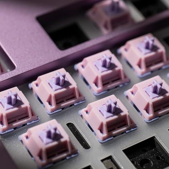 Akko V3 Fairy Linear Silent Keyboard Switch for Mechanical Gaming Keyboard, 5-Pin 50gf Quiet Pre-Lubed Switches with Standard MX Structure (45pcs)