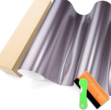 Gunmetal Gray Matte Metallic Satin Pearl Vinyl Wrap Film Car Vehicle Graphic Decal Sitcker DIY with Tool Set 1FTx5FT