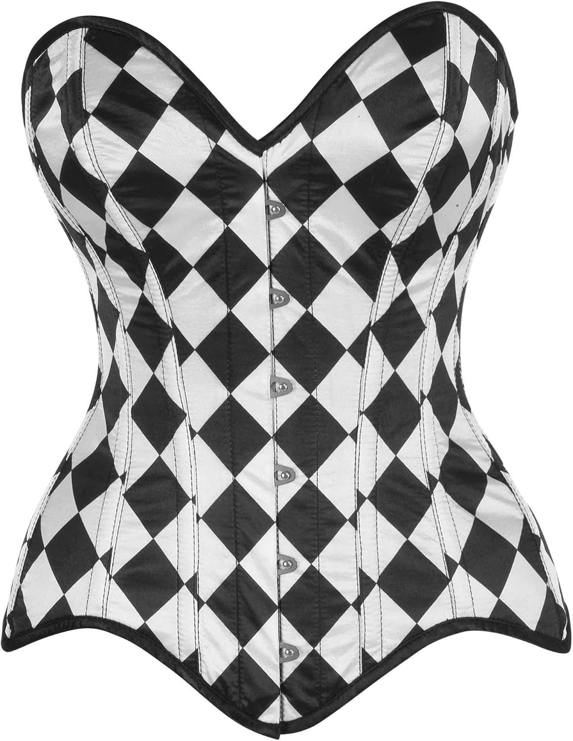 Daisy corsets Women's Daisy Corsets Womens Diamond Print Satin Steel Boned Overbust Corset Top & Plus Size