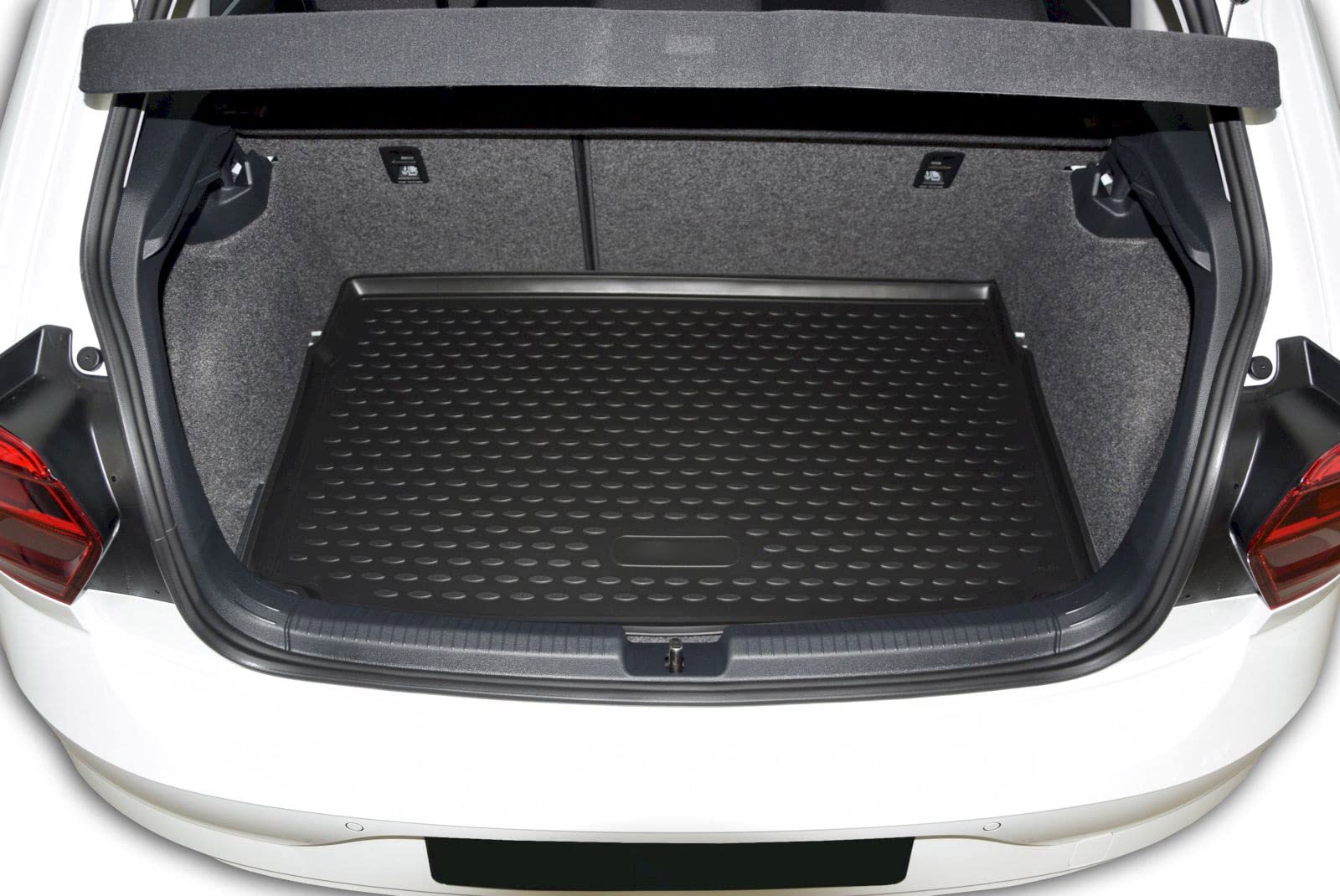 J&J AUTOMOTIVE Vasca Bagagliaio in TPE Gomma per Volkswagen Polo 6 Dal 2017, Proteggi Baule con Bordo Alto 3-5 cm, Antiscivolo, Colore Nero, Premium