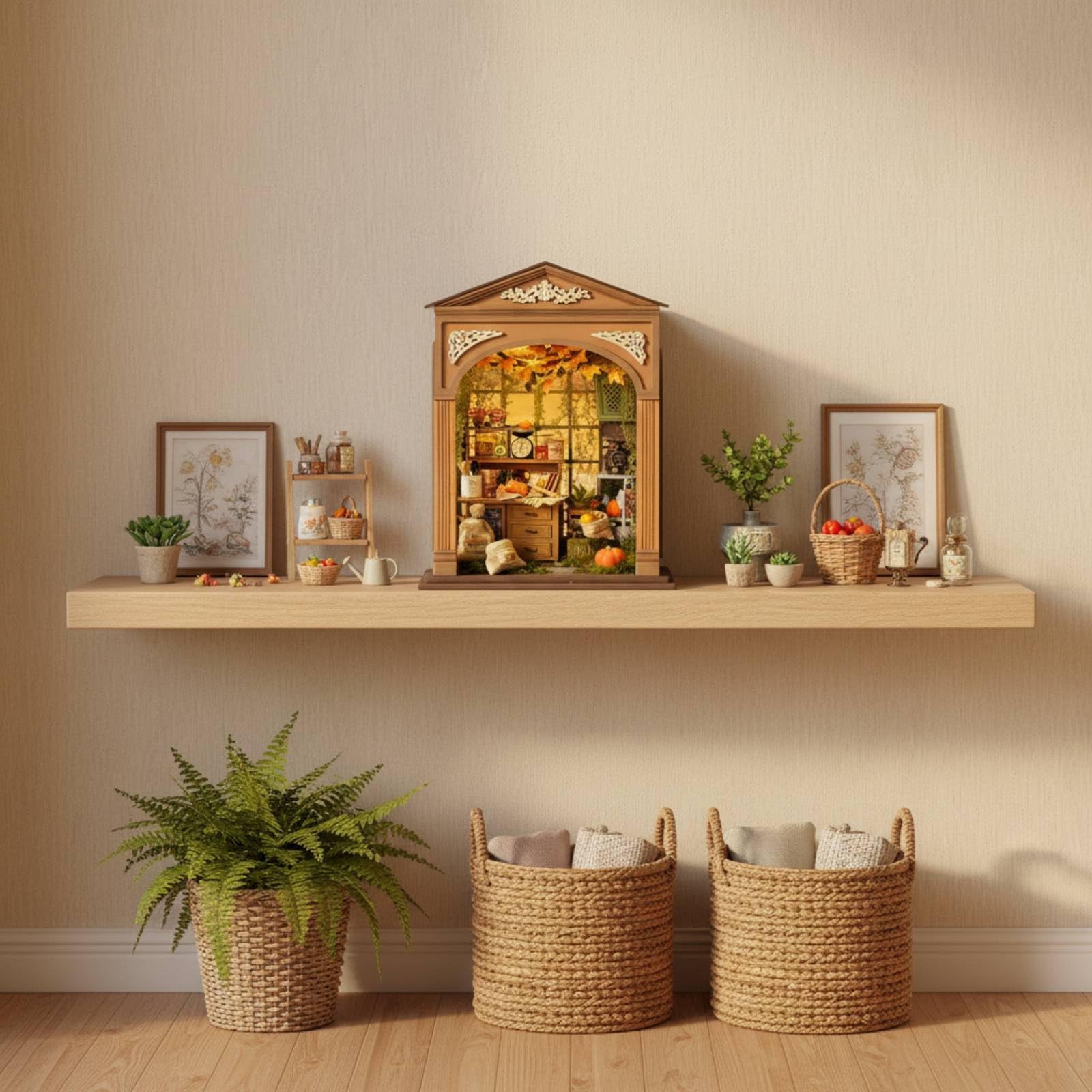 Jiuvaso Modellino Casa in Miniatura Kit Fai da Miniatura Stanza Mini Casa Artigianale Progetto Rilassante con Assemblaggio Manuale Adatto a Adulti Pazienti Hobbisti Decorazione