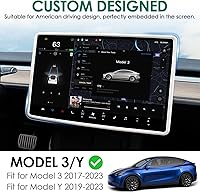 Vista 6 de Marco protector de pantalla compatible con Tesla Model 3 Modelo Y 2024 2023 2022 2021 2020 2019 Cubierta protectora de borde de pantalla