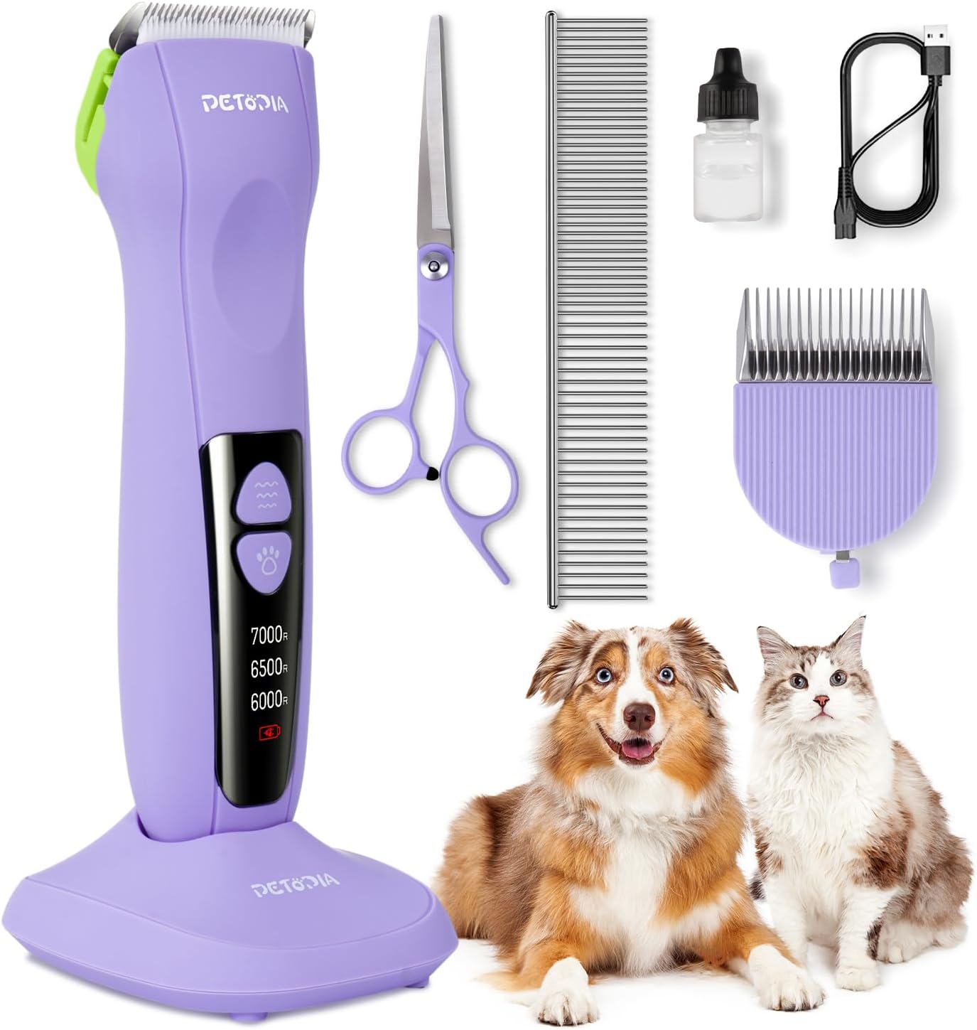 Petopia Dog Clippers Grooming Kit Professional Dog Grooming Clippers
