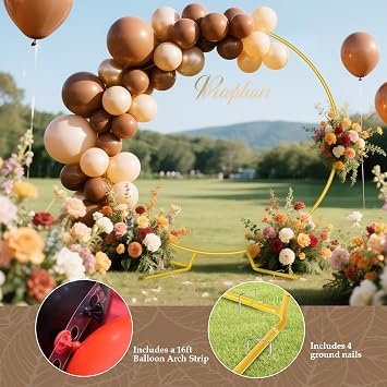 Antizz 7.2FT Round Balloon Arch Stand for Party Decoration