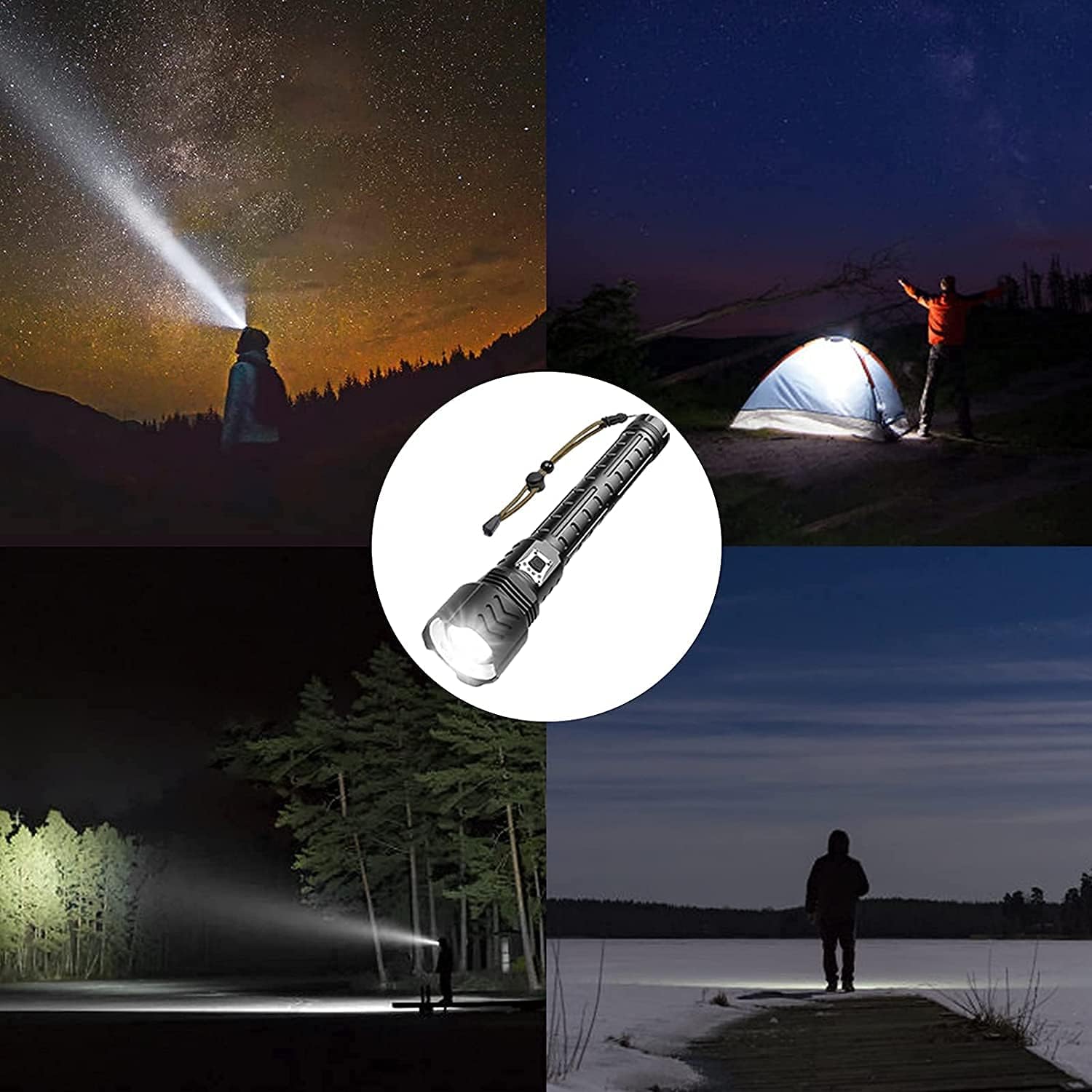 Rechargeable Flashlight Tactical Waterproof Emergency Photo