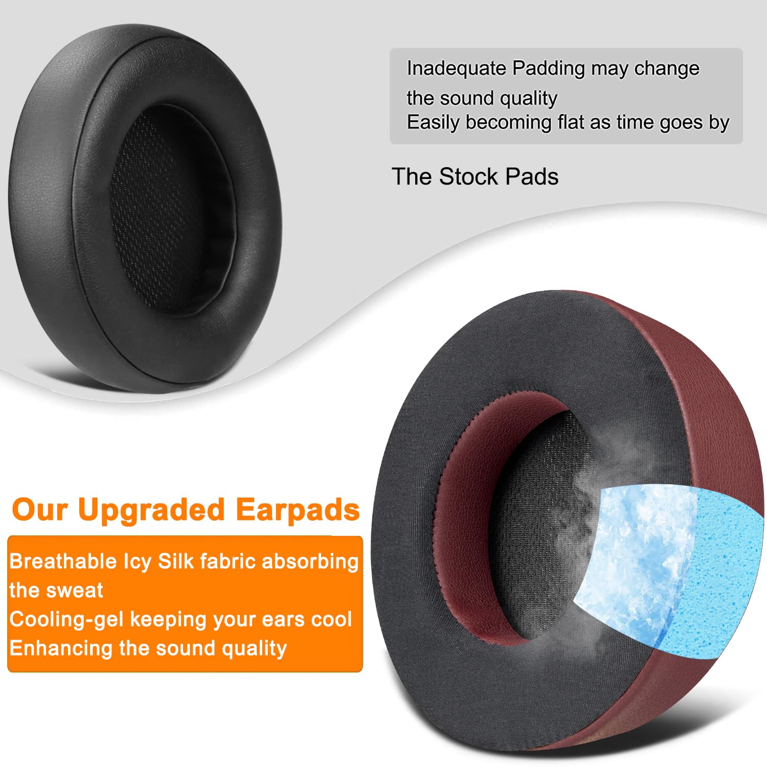 SOULWIT Cooling-Gel Ear Pads Replacement for Corsair Virtuoso RGB Wireless XT SE Gaming Headset - Image 4