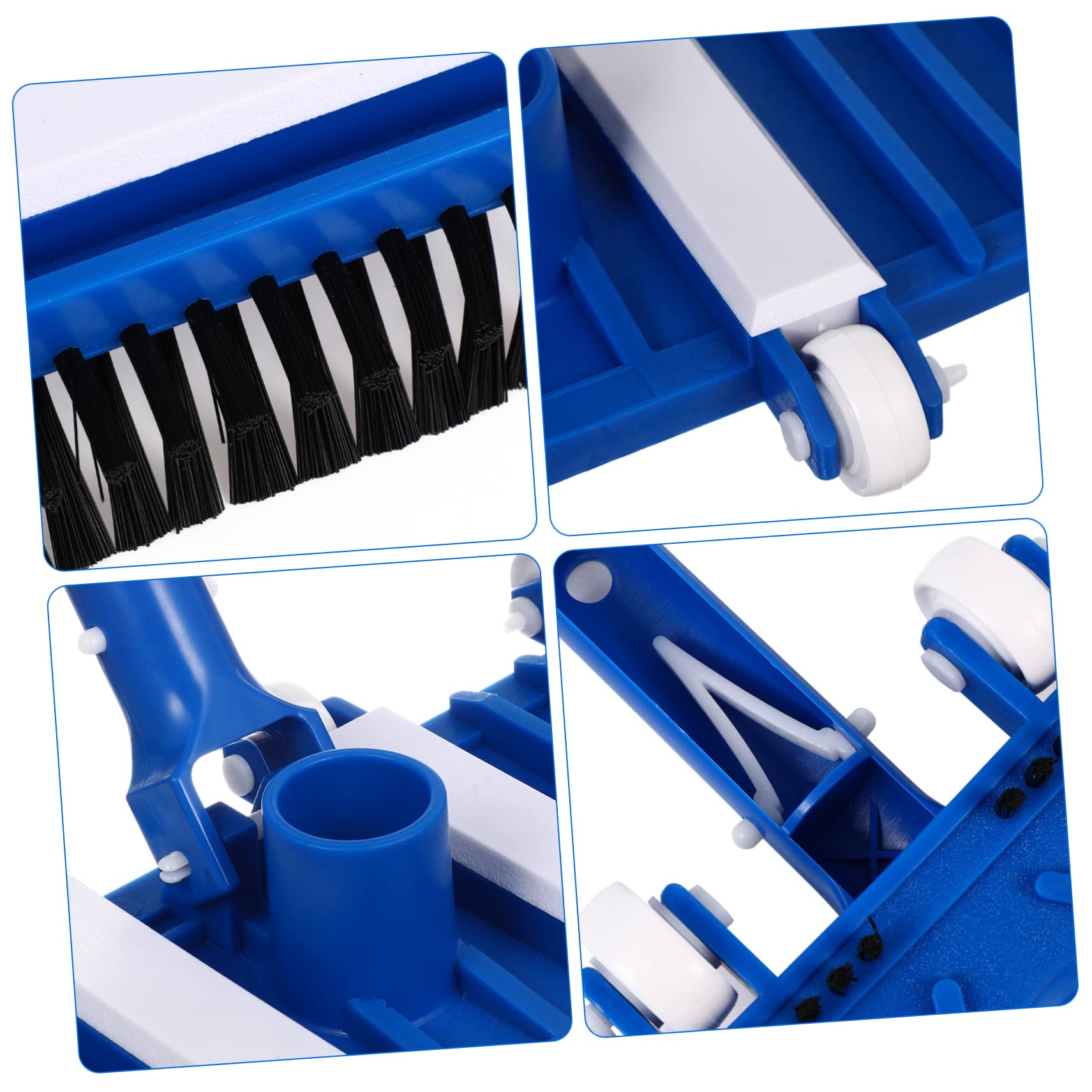 Yardwe Cabezal De Vacío para Piscina Accesorio De Limpieza con Cepillos Y Ruedas Integradas Compatible con Postes Telescópicos para Limpieza Manual De Piscinas Y SPA