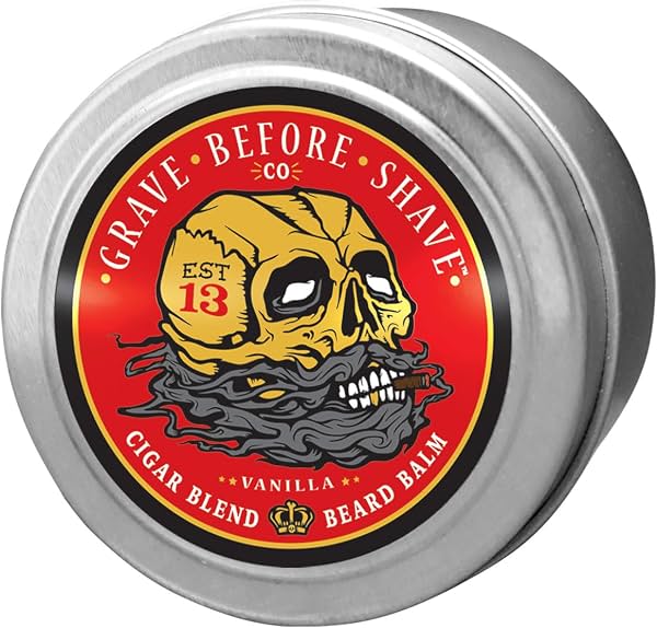 Bálsamo para barba Grave before shave™ mezcla de cigarro 4 oz lata grande (aroma a cigarro/vainilla) (4 oz.) 4 Onzas