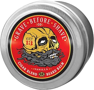 Grave before shave™ cigar blend beard balm 4 oz big tin (cigar/vanilla scent) (4 oz.)