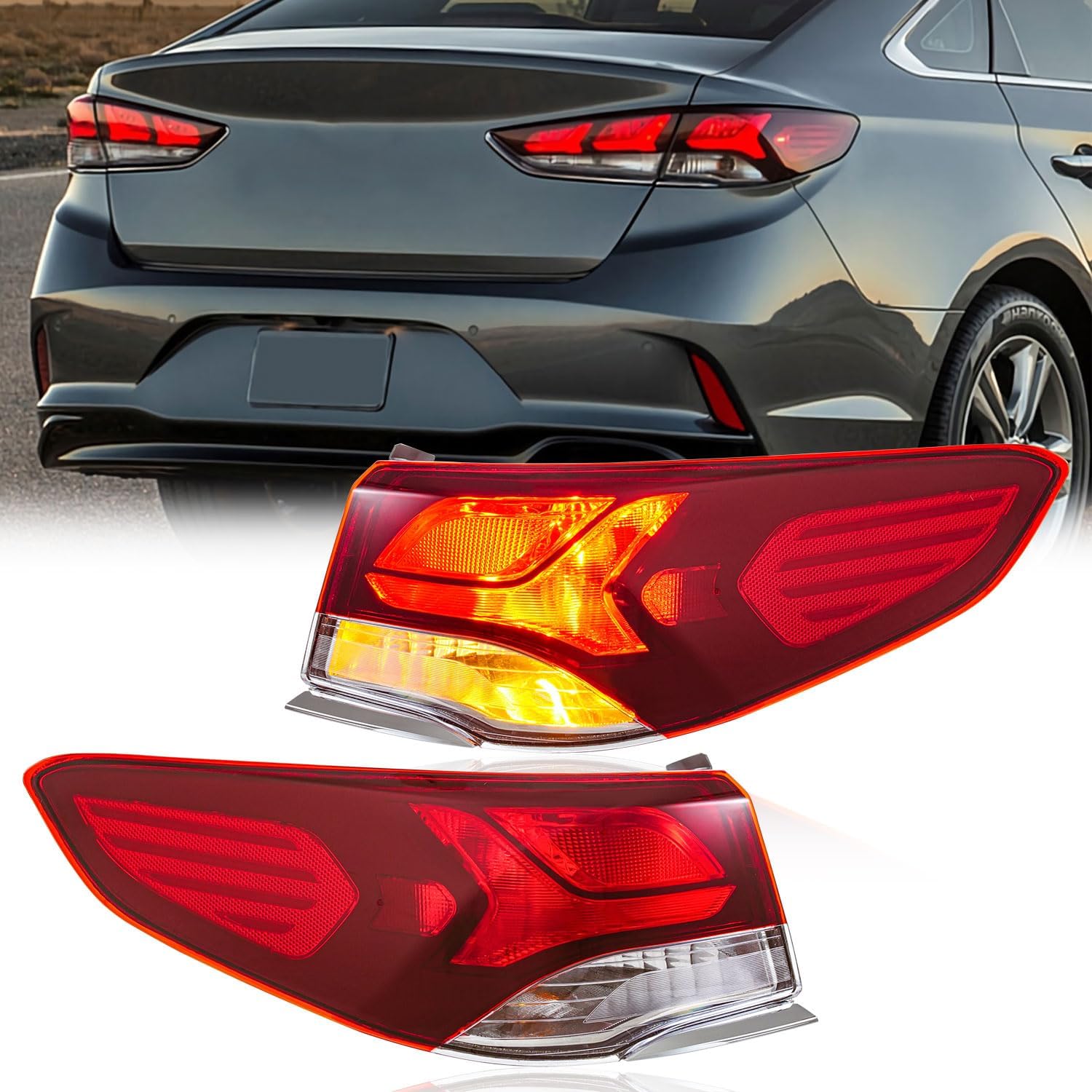 TODO tail Lights Compatible With Hyundai Sonata 2018 2019 Rear Lamp Driver Left Side