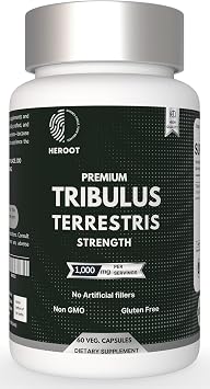ملحق Tribulus Terrestris لتعزيز ملحق الرجال والنساء للطاقة والحيوية والقدرة على التحمل والأداء (حزمة من 60 كبسولة)