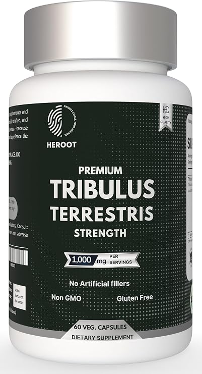 ملحق Tribulus Terrestris لتعزيز ملحق الرجال والنساء للطاقة والحيوية والقدرة على التحمل والأداء (حزمة من 60 كبسولة)