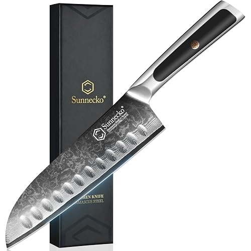Kitchen Knife Japanese Damascus Santoku Knife 7 Inch