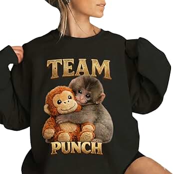 Amazon.com: Team Punch Monkey Sweatshirt, Baby Monkey Punch Shirt
