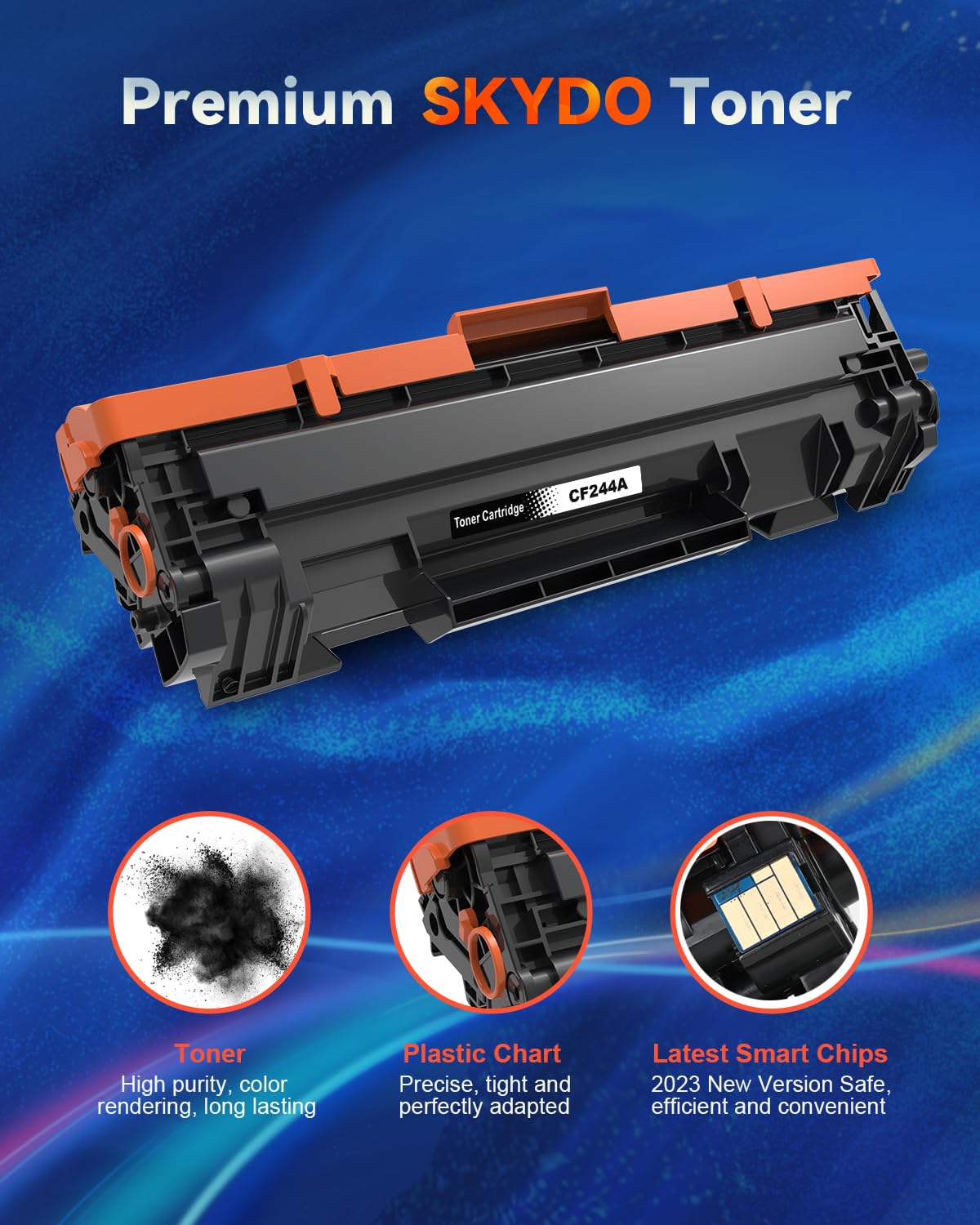 Skydo 44A CF244A Compatibili Cartucce di Toner Sostituzione per HP 44A CF244A Toner per HP Laserjet Pro MFP M28w M28a M15w M15a (Nero, 2-Pack)