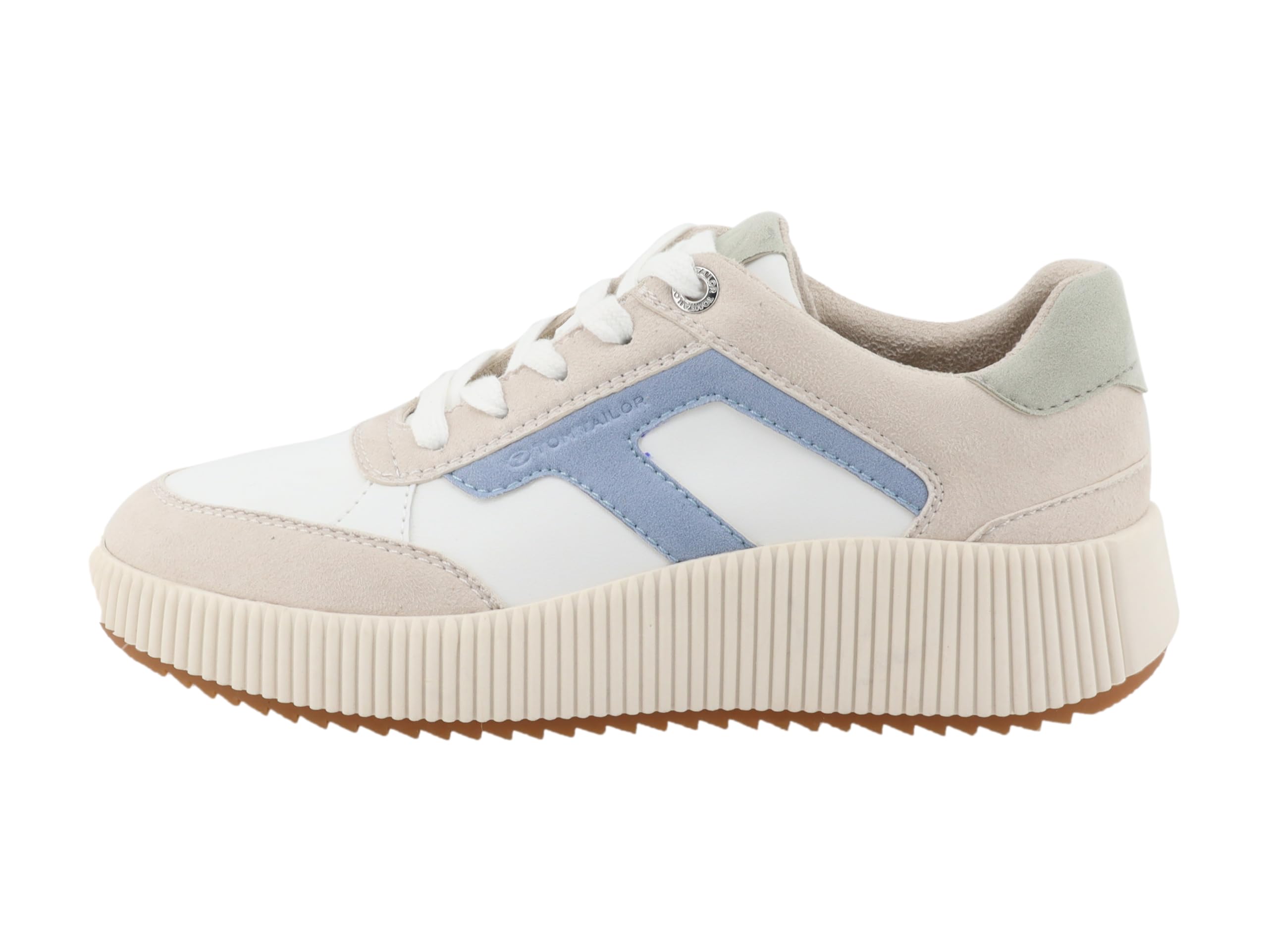 TOM TAILOR Women's 7490280016 Trainers, Sand-White, 39 EU, Sand White, 7 UK