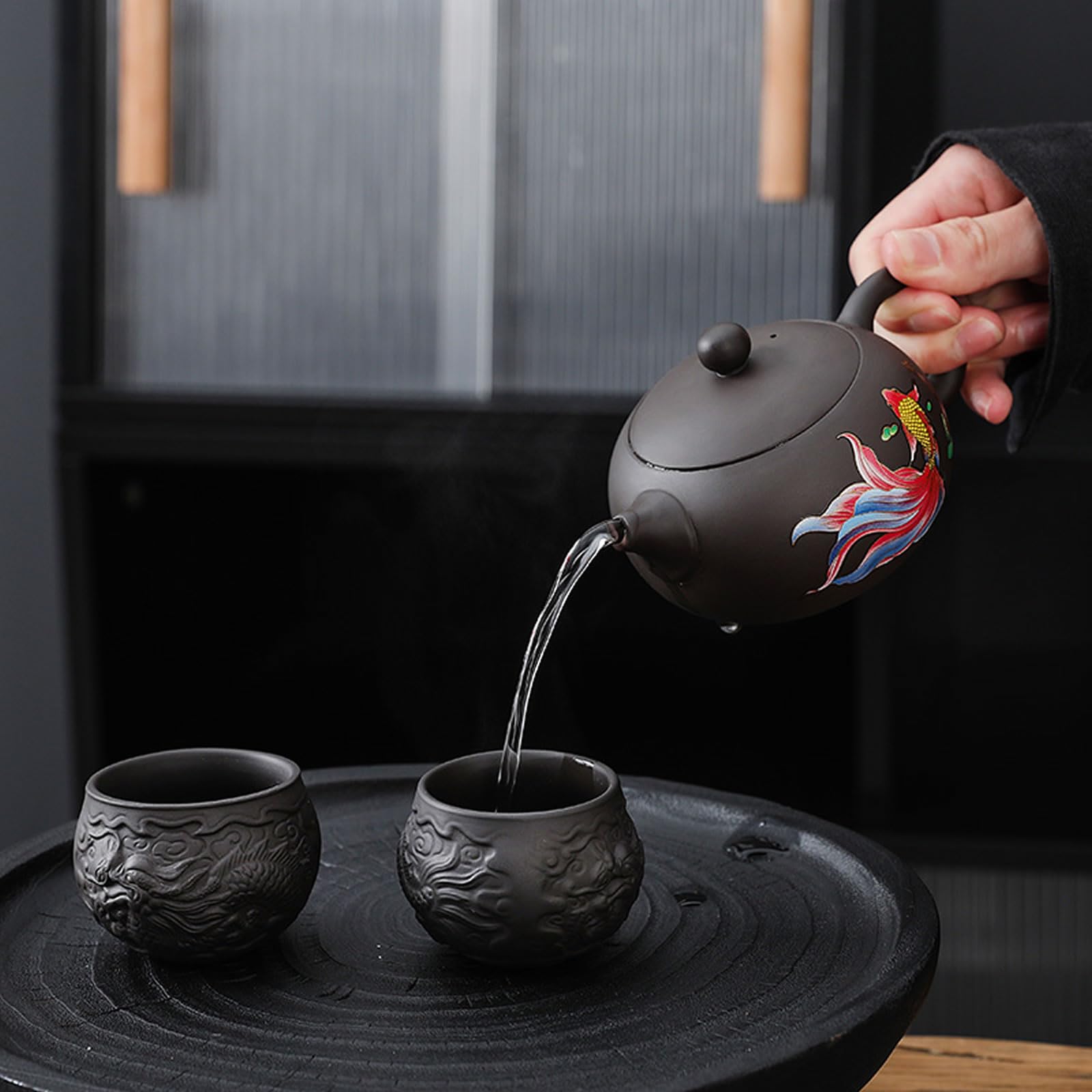 紫泥壺/手作り家庭用/ティーポット/茶器 Amazon | ポカロティー中国茶器宜興紫砂ティーポット急須 職人手