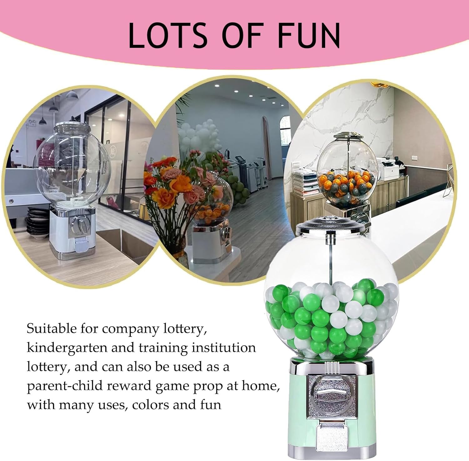 Interactive Capsule Vending Machine with Base Bracket - Holds 200 Capsules, Perfect for Offices, Coffee Bars, and Malls - Fun Orange Design with Toy Ball