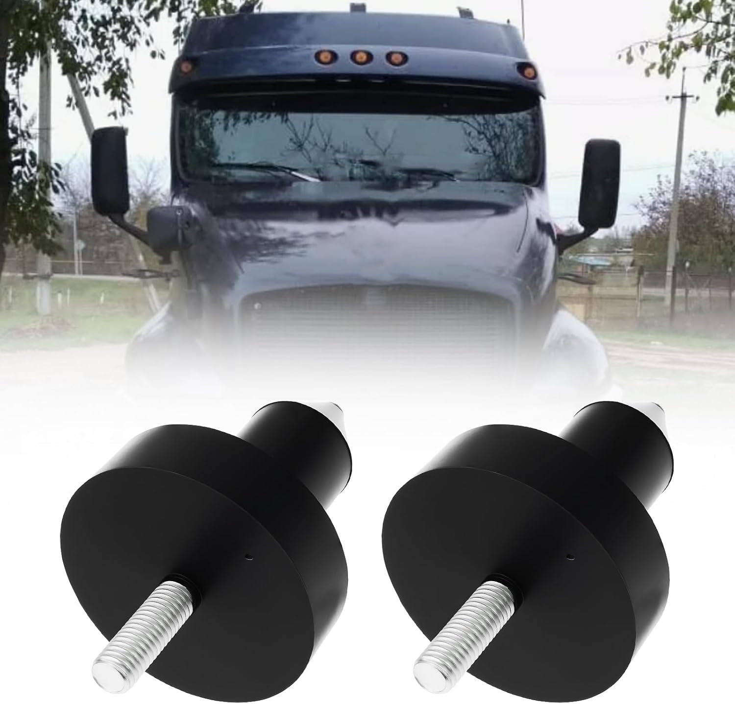 2pcs Hood Pin Bushings Kit 924-5410 Compatible with Kenworth T2000 T600A T800 W900