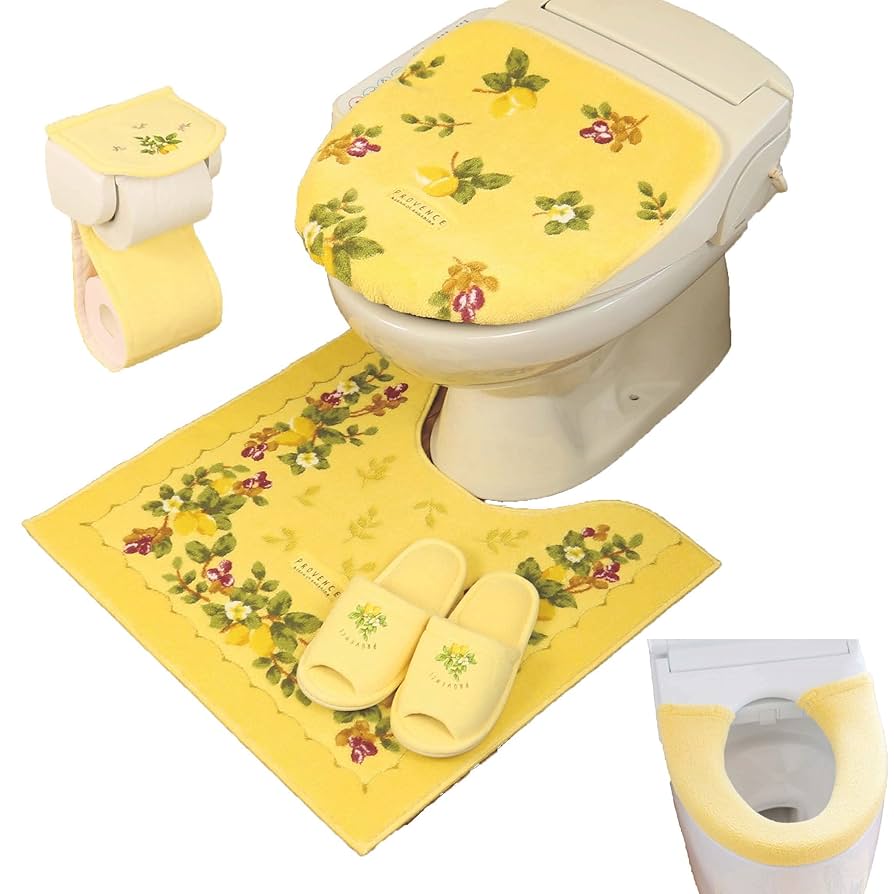 トイレマット 北欧 新品 5点 セット ロング 金運の イエロー 洗浄暖房 トイレマット 北欧 新品 5点 セット ロング 金運の イエロー 洗浄暖房