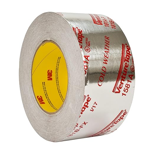3M Venture Tape UL181A-P Aluminum Foil Tape 1581A, Rigid and