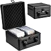 Graded Card Storage Box Trading Card Storage Box Portable Card Holder for PSA, BGS, SGC, CSG Slabs Top Loaders and Sports/MTG Trading Cards (Black, 25x24x16cm)