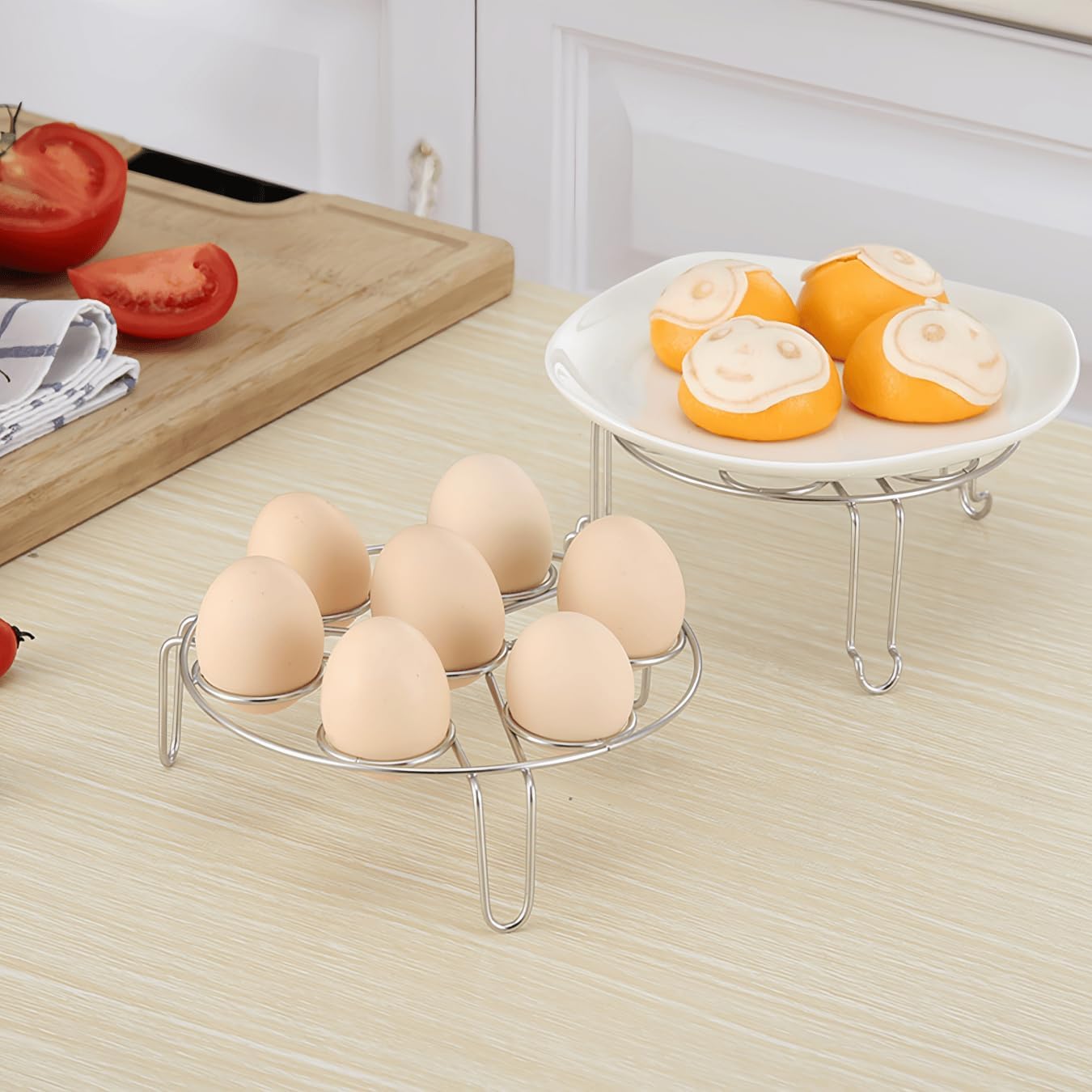 Egg Steamer Rack, Stackable Steaming Holders for Instant Pot Accessories (2 Pack)