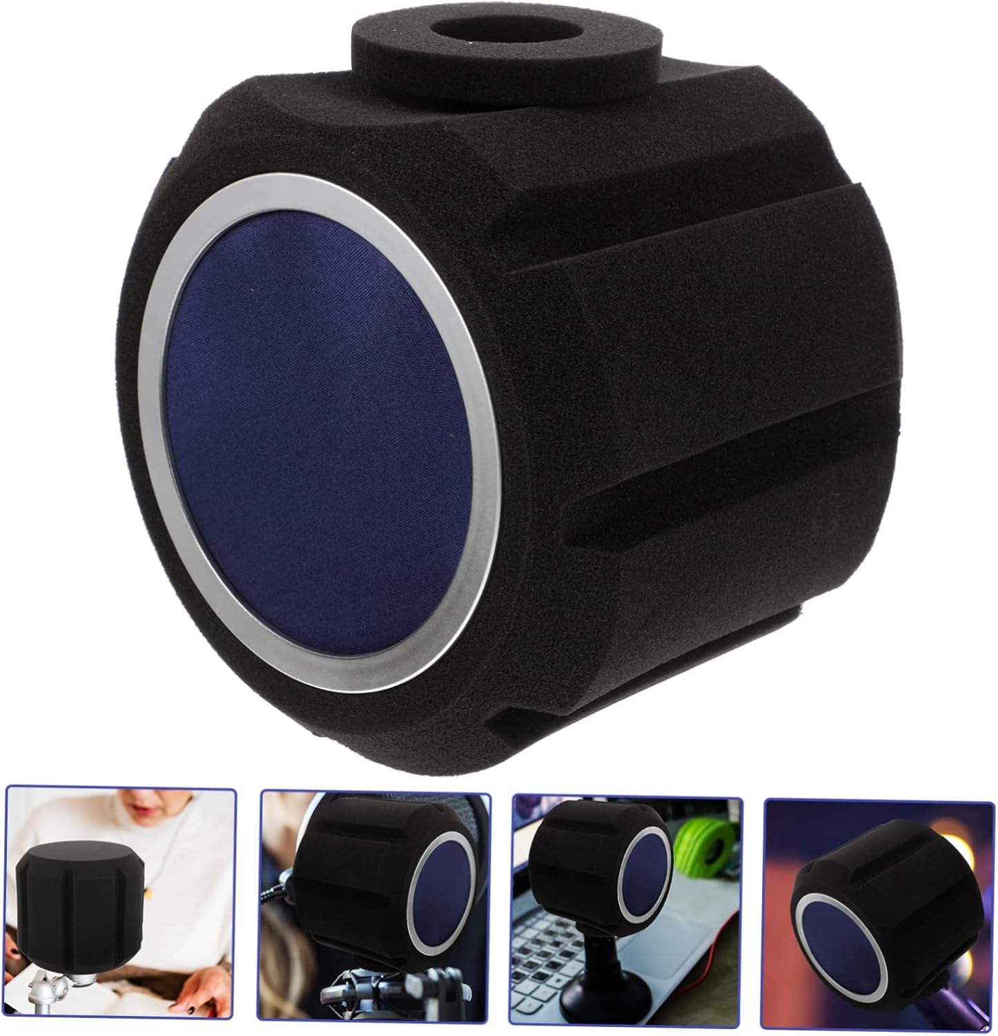 Homoyoyo Microphone Sound Filter Shield Noise Reduction Cover for Microphone Portable Isolation Protector Compatible Denoise and Saliva