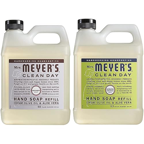 Miniatura 1 de MRS. MEYER'S CLEAN DAY Paquete variado de repuesto de jabón líquido de manos (verbena de limón + lavanda)