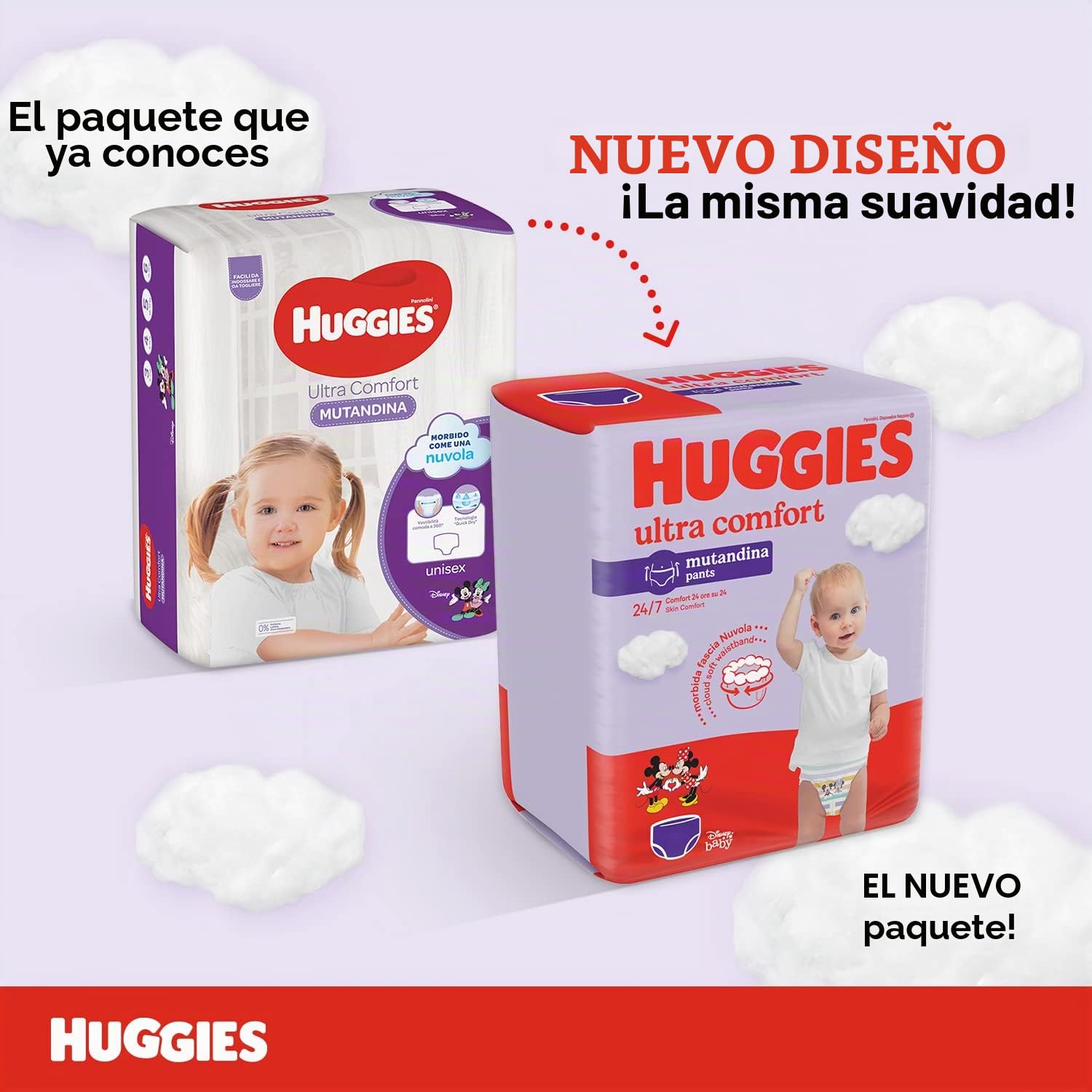 Huggies - Braguita pañal 60 unidades Taglia 6 violeta