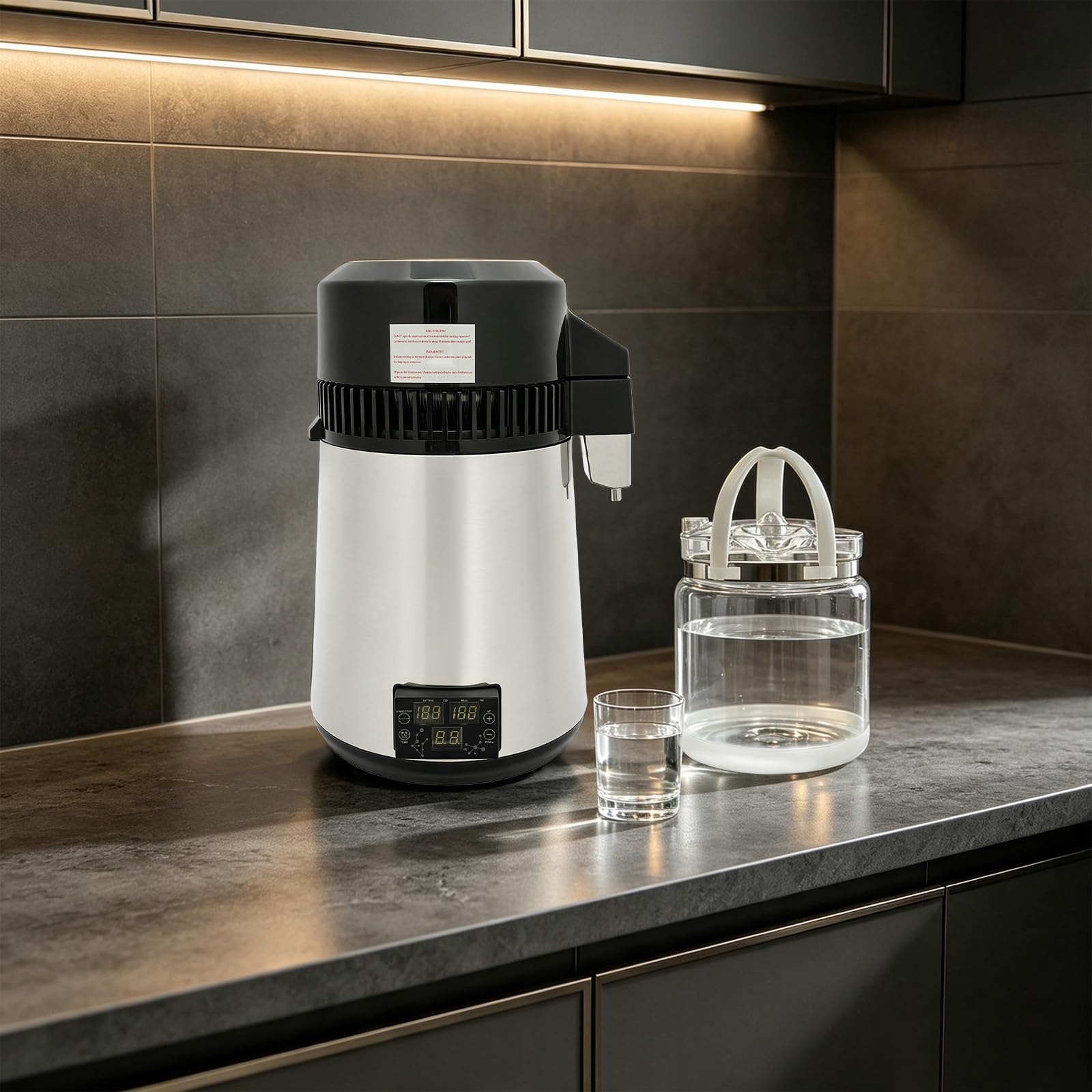 Destylator wody ze stali nierdzewnej 4L, 800W Aparat do destylacji wody