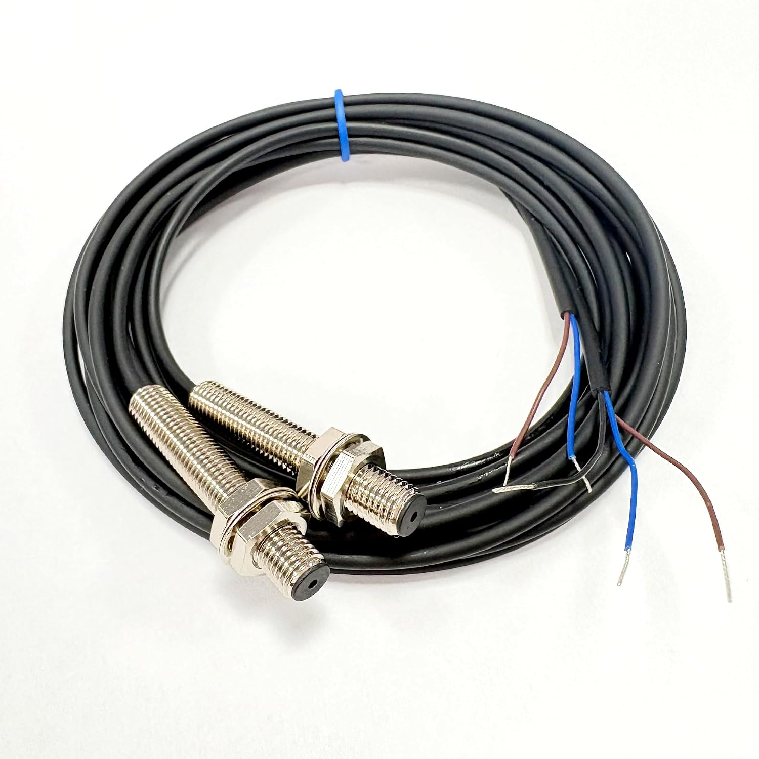 Photoelectric Switch, Through-Beam Reflection Optical Photoelectric Beam Sensor, M8, 0-20M, 3 Wires, NPN NO Photoelectric Sensor Switch, DC12-24V Proximity Switch with Laser Beam