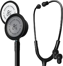 Greater Goods Dual-Head Stethoscope – Clinical Grade, Lightweight, High-Precision Sound, Ideal for Doctors, Nurses, Students, and Medical Professionals (Triple Black)