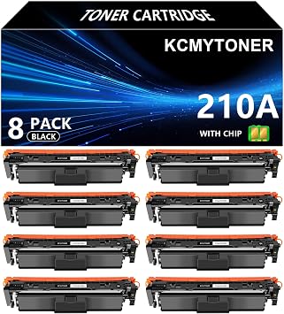 210A Black 8 Pack High Yield with Chip Compatible Toner Cartridge Replacement for HP 210A W2100A Color Laser Jet Pro MFP 4301fdw 4301fdn 4201dw 4201dn Printer 2,000 Pages
