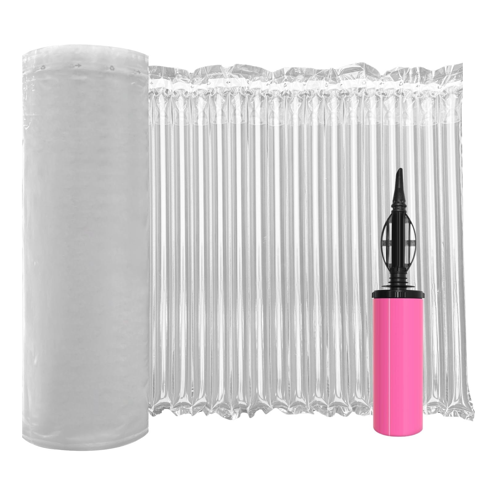 Envoltura acolchada de burbujas grande para embalar almohadas inflables de aire de 15.6 x 164.6 pies para enviar y mover artículos frágiles, embalaje de vino resistente, material de embalaje
