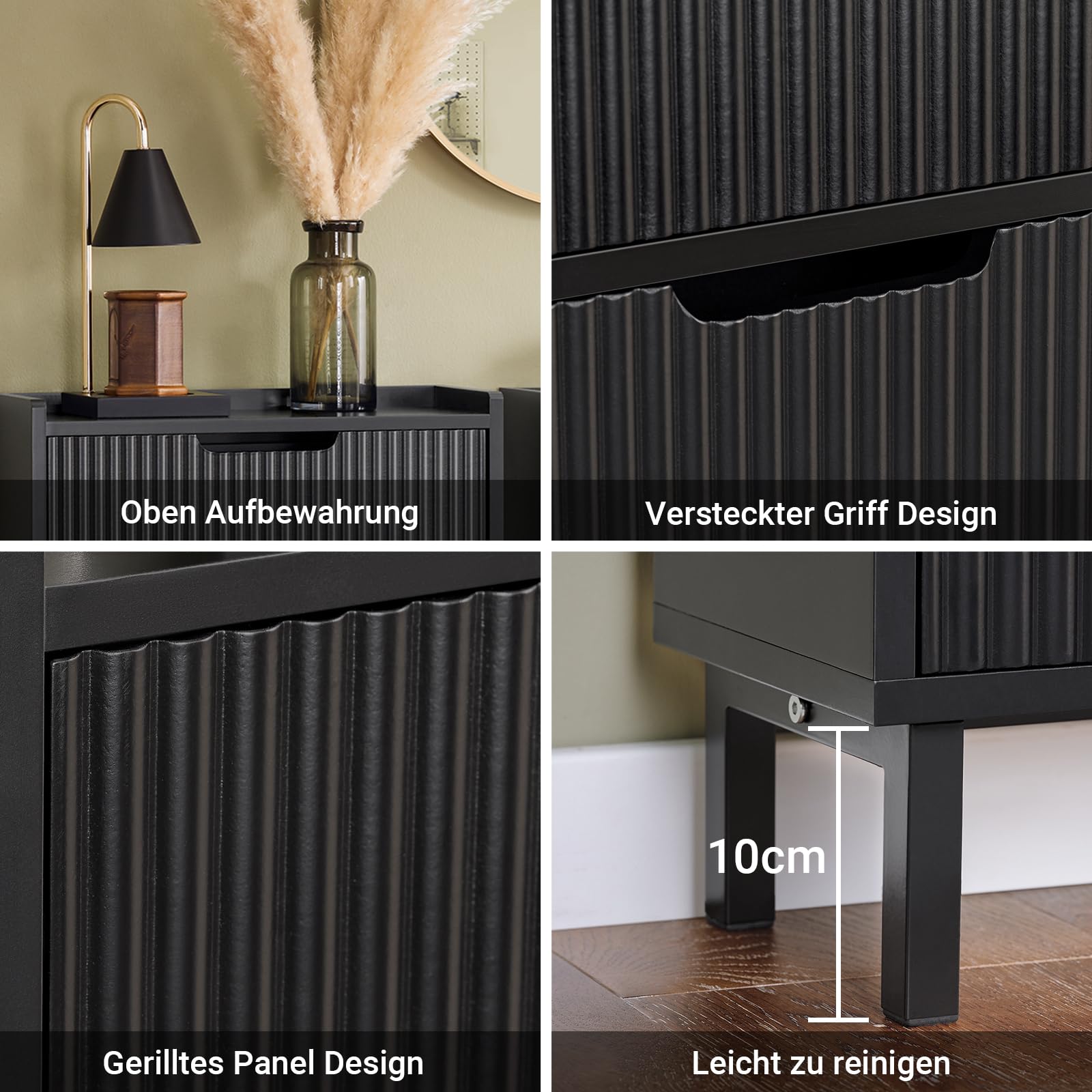 SoBuy Schuhschrank schmal mit 2 Klappen 50x90x19cm für Flur | Schuhkipper platzsparend, geschlossenes Schuhregal für Diele & Flur, Schwarz FSR177-SCH
