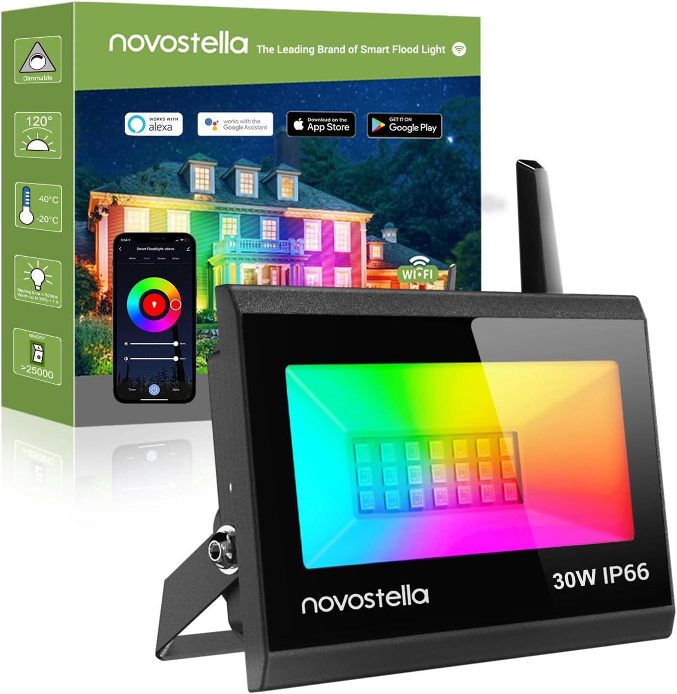 NOVOSTELLA Smart Flood Light (25W-1Pack)