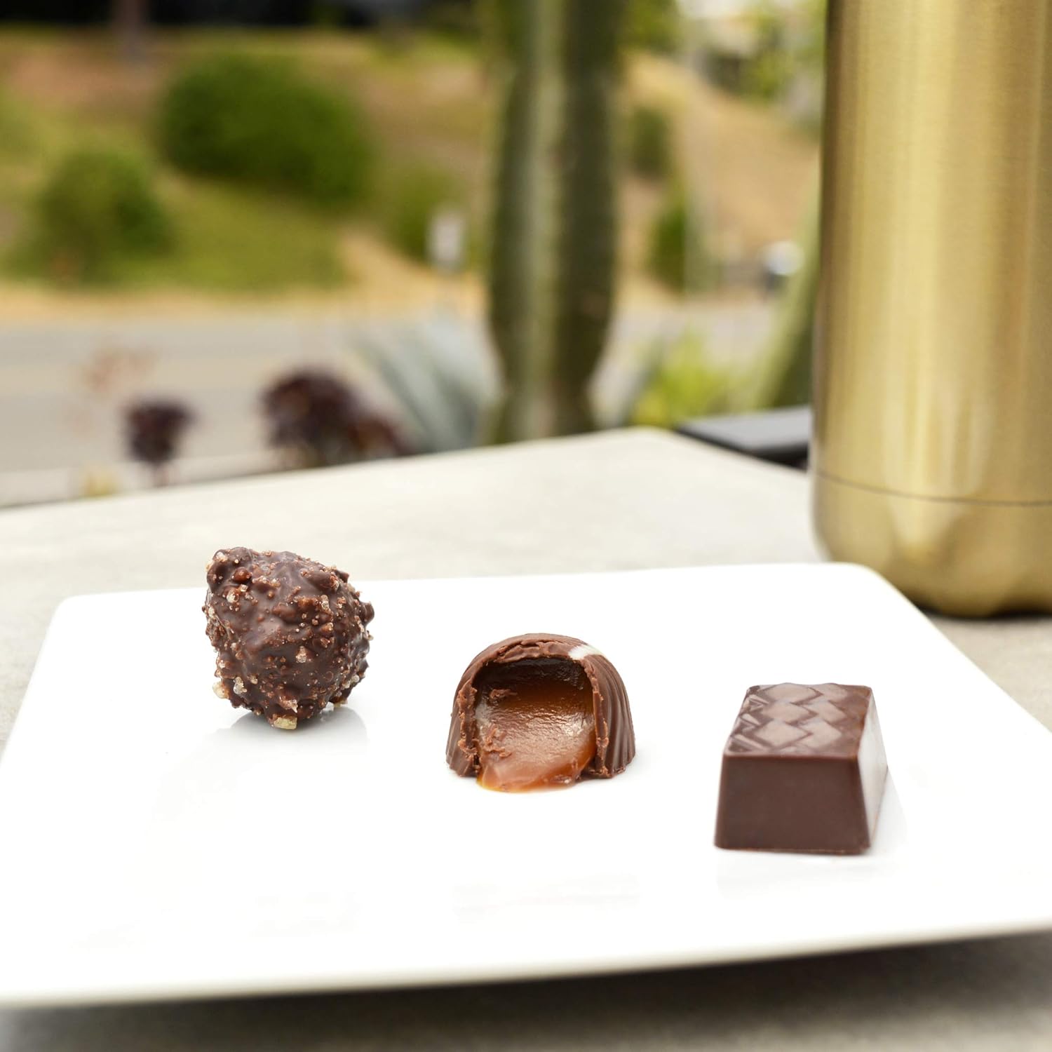Chuao Chocolatier Chef's Favorites Bonbons Gift Box | Gourmet Assorted Dark & Milk Chocolate Artisan No Preservatives | For Gift Baskets, Christmas, Valentines Day, Birthday| 9 Piece